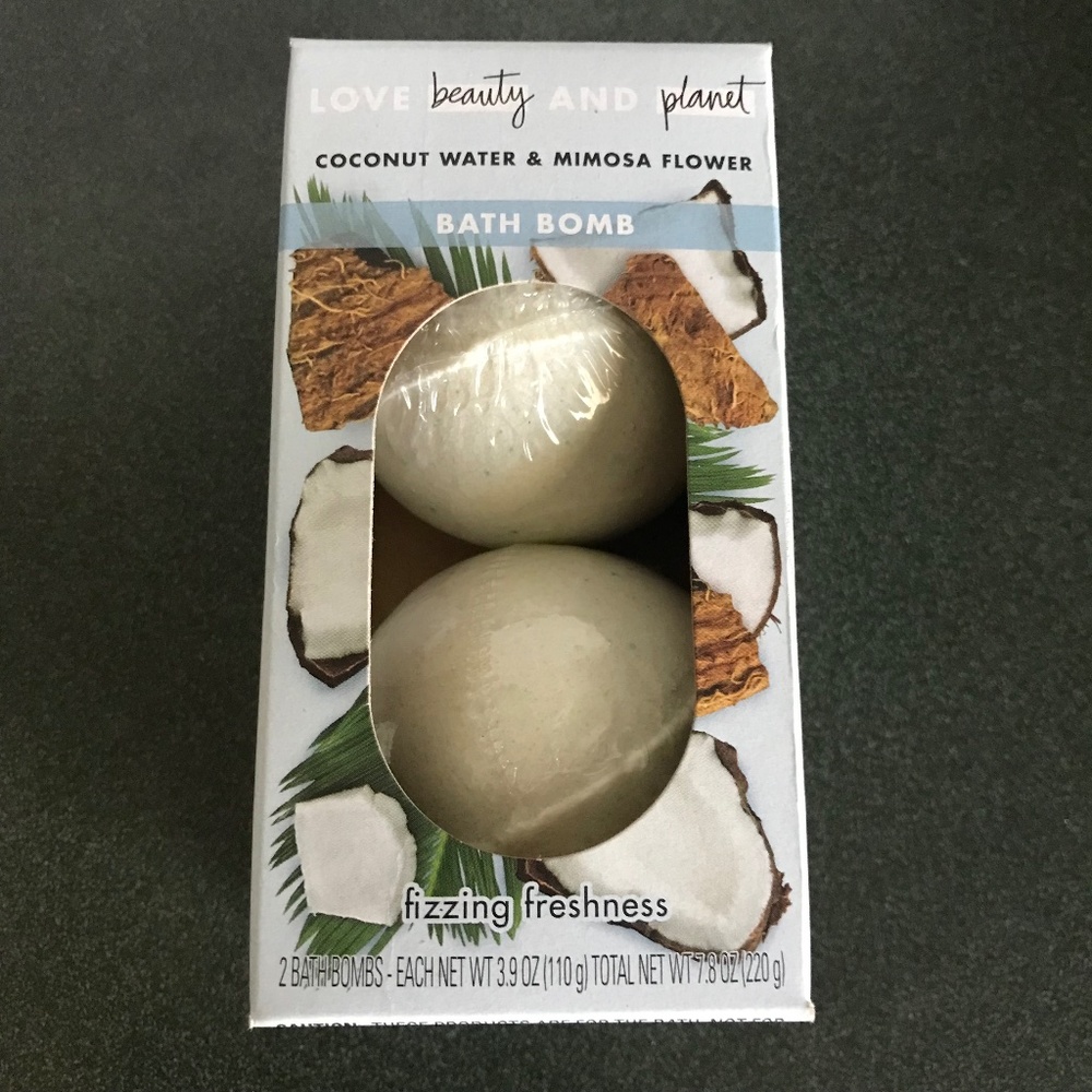 Love Beauty & Planet Fizzing Freshness Bath Bomb, Coconut Water & Mimosa Flower